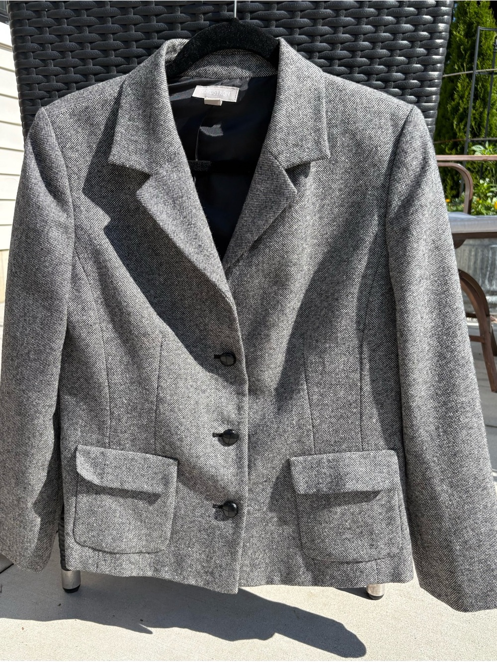 Nordstrom’s Women's Tailored Gray Wool-Blend Blazer Jacket-size 10P